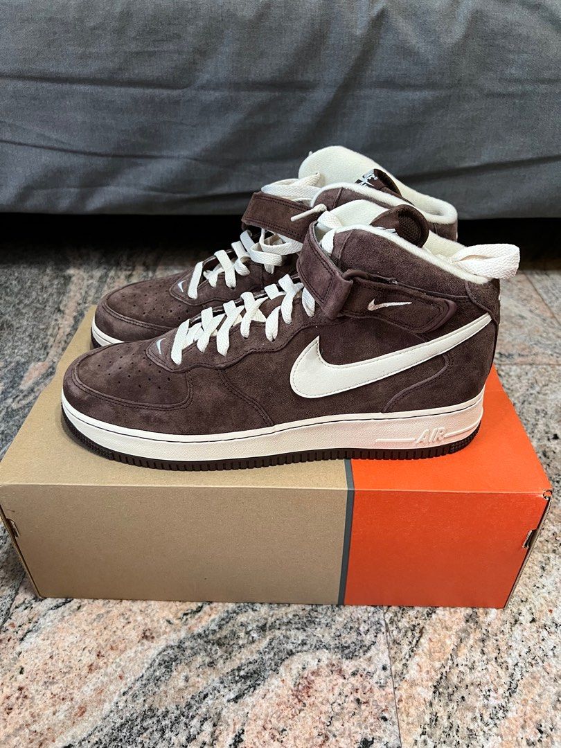 Chocolate brown air force ones clearance