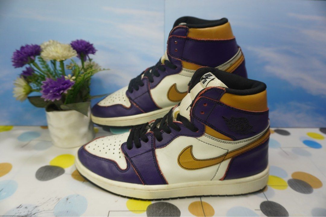 Nike Air Jordan 1 High OG Defiant Lakers SB LA to Chicago Size 43