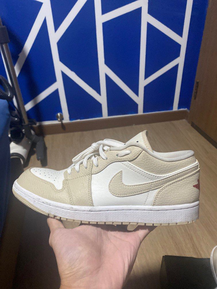 Nike Air Jordan 1 Lows Sail Rattan, Men's Fashion, Footwear, Sneakers