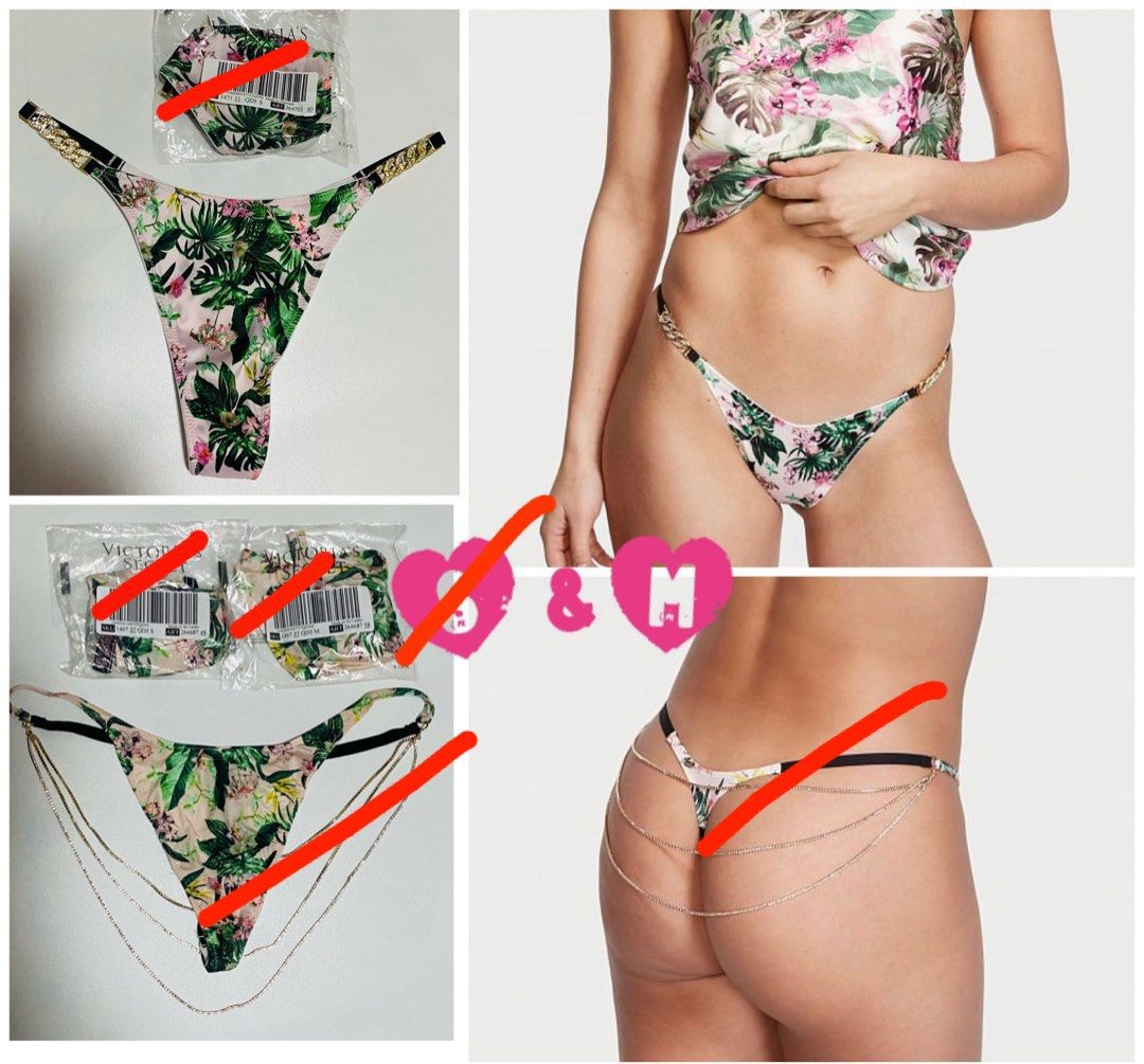 2F38: Victoria Secret Super Sexy Shine Strap Panty (S), Women's Fashion,  New Undergarments & Loungewear on Carousell