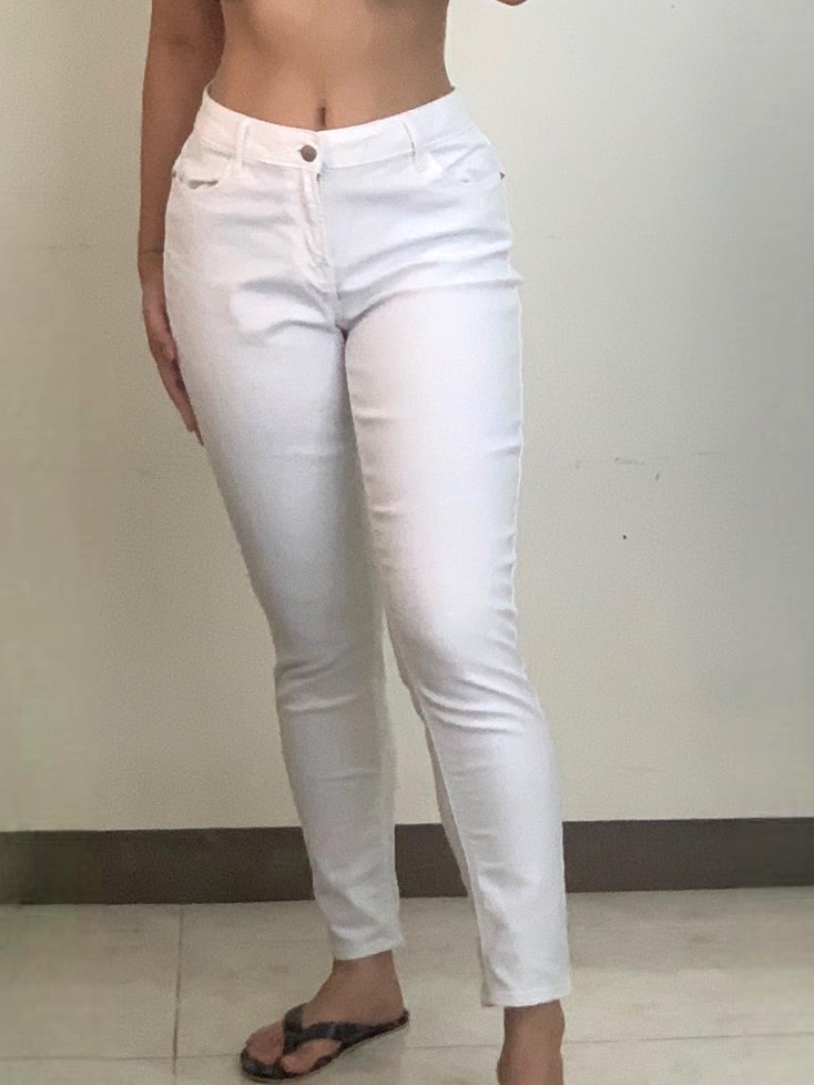 Old Navy Mid-Rise Skinny White Jeans, Women'S Fashion, Bottoms, Jeans On  Carousell