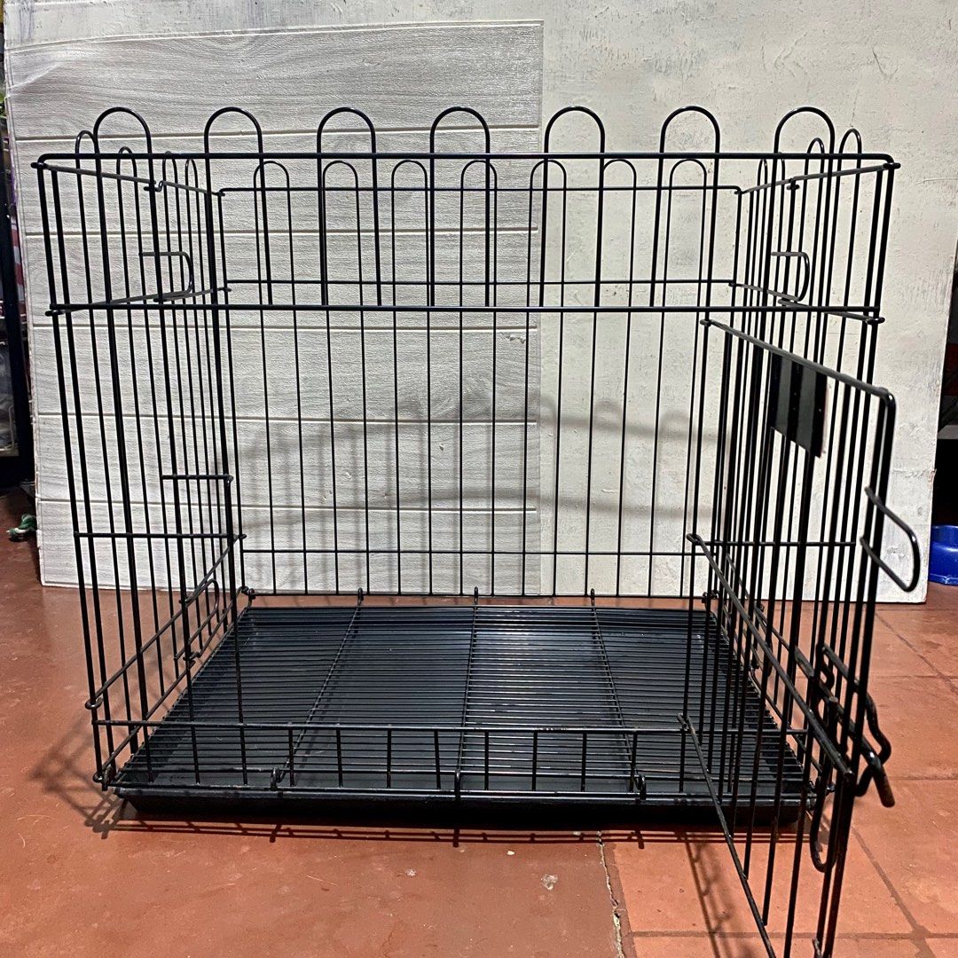Open Top Black Collapsible Fence Whelping Dog Cage Crib Type Foldable
