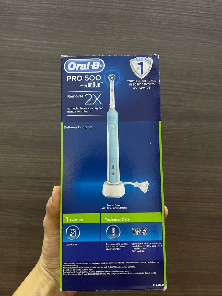OralB PRO 500 electric toothbrush, Beauty & Personal Care, Oral Care