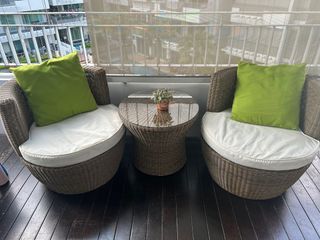 outdoor chairs and one table !