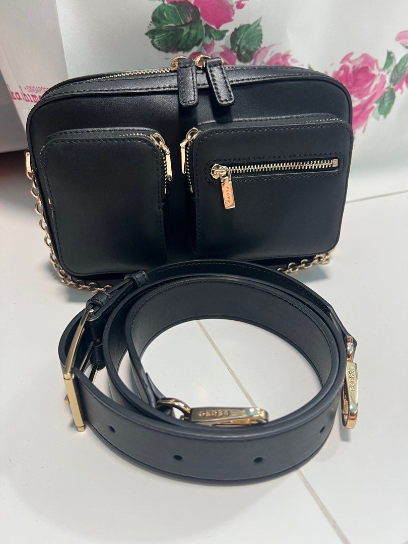 Pedro Ladies Black crossbody sling camera bag