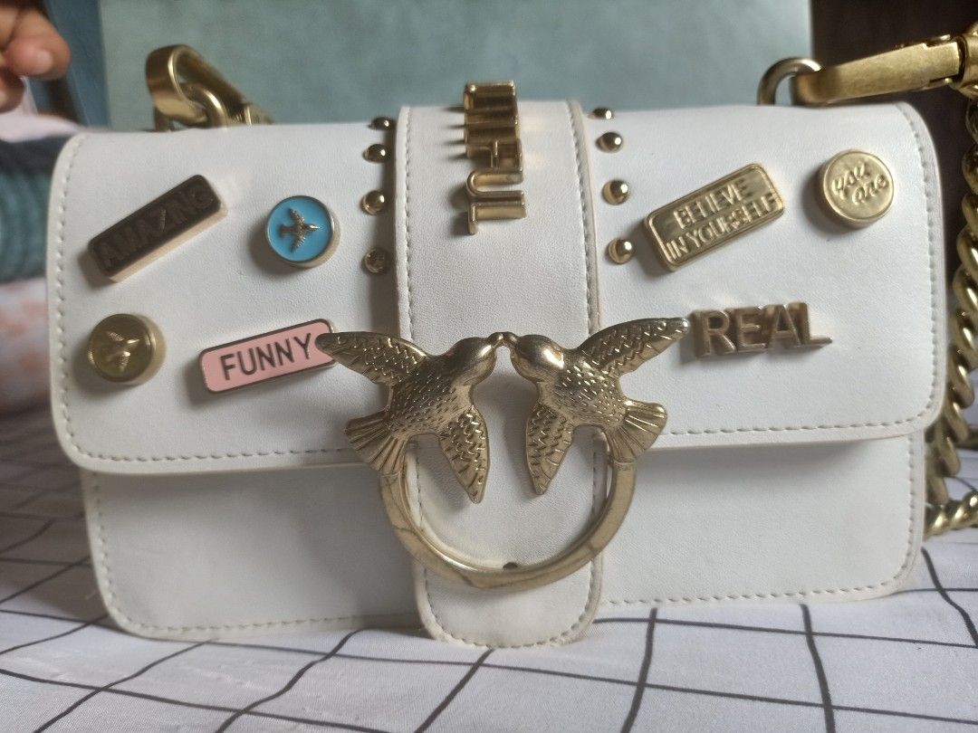 Pinko love bag online pins tracolla 2018 white