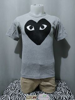 Play by Comme des Garcons grey black tee (Authentic)