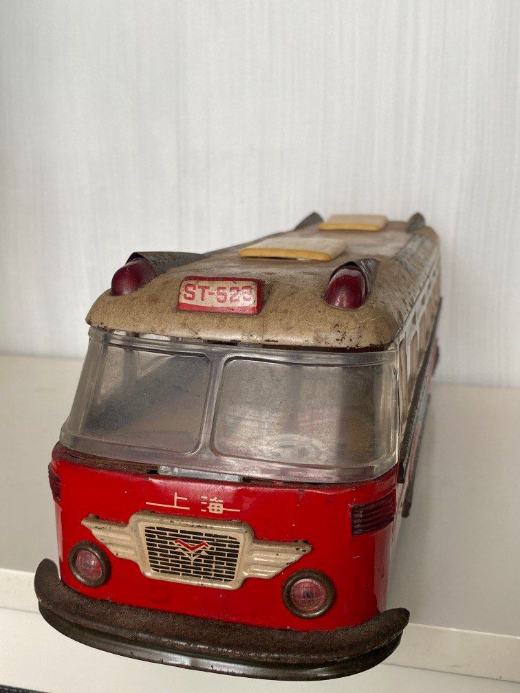 China MF-910 SHANGHAI AIRPORT LIMOUSINE SHUTTLE BUS Friction Tin Toy MB`58  Early