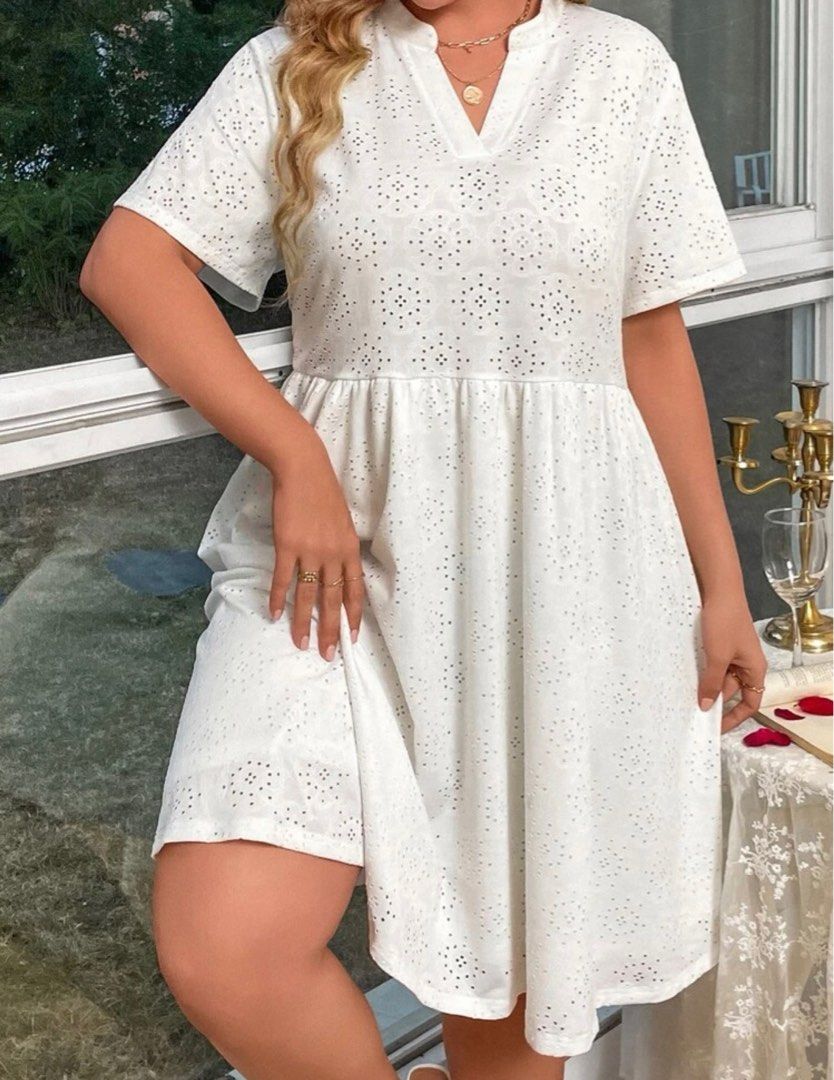 White shift clearance dress plus size