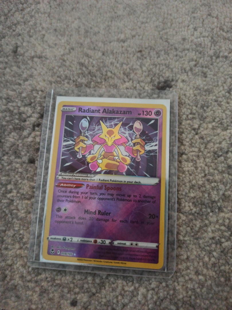 Pokemon Radiant Alakazam, Hobbies & Toys, Toys & Games on Carousell