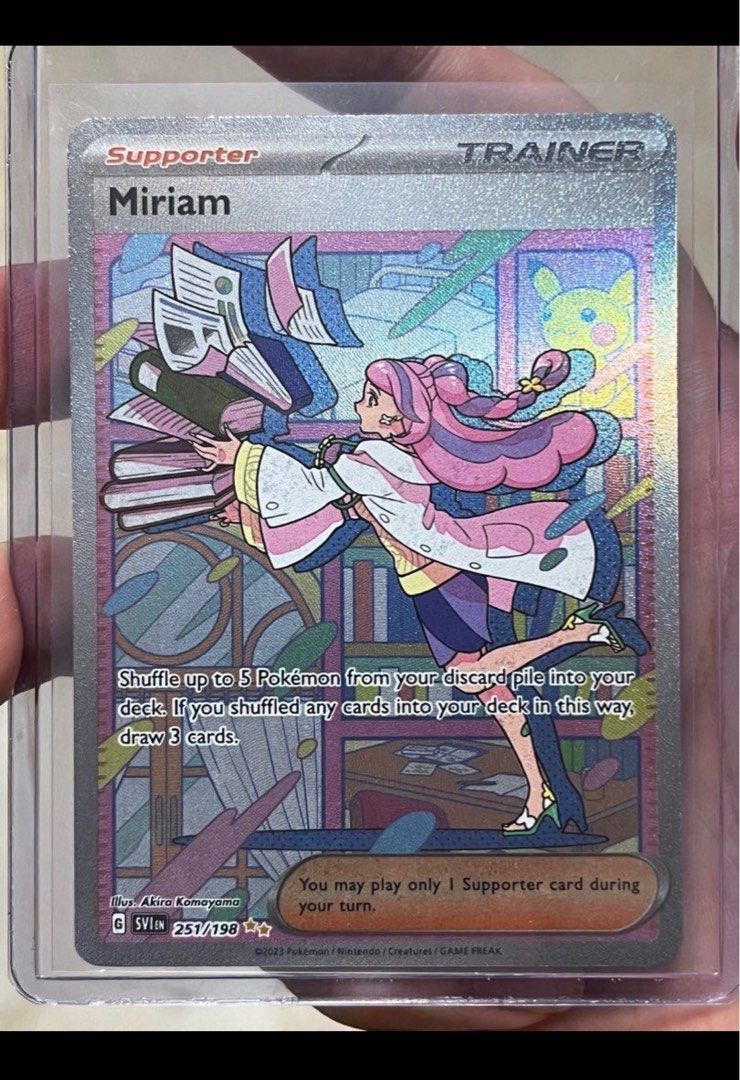 Pokmon Scarlet Violet Miriam SAR SIR AA Card, Hobbies & Toys, Toys & Games  on Carousell