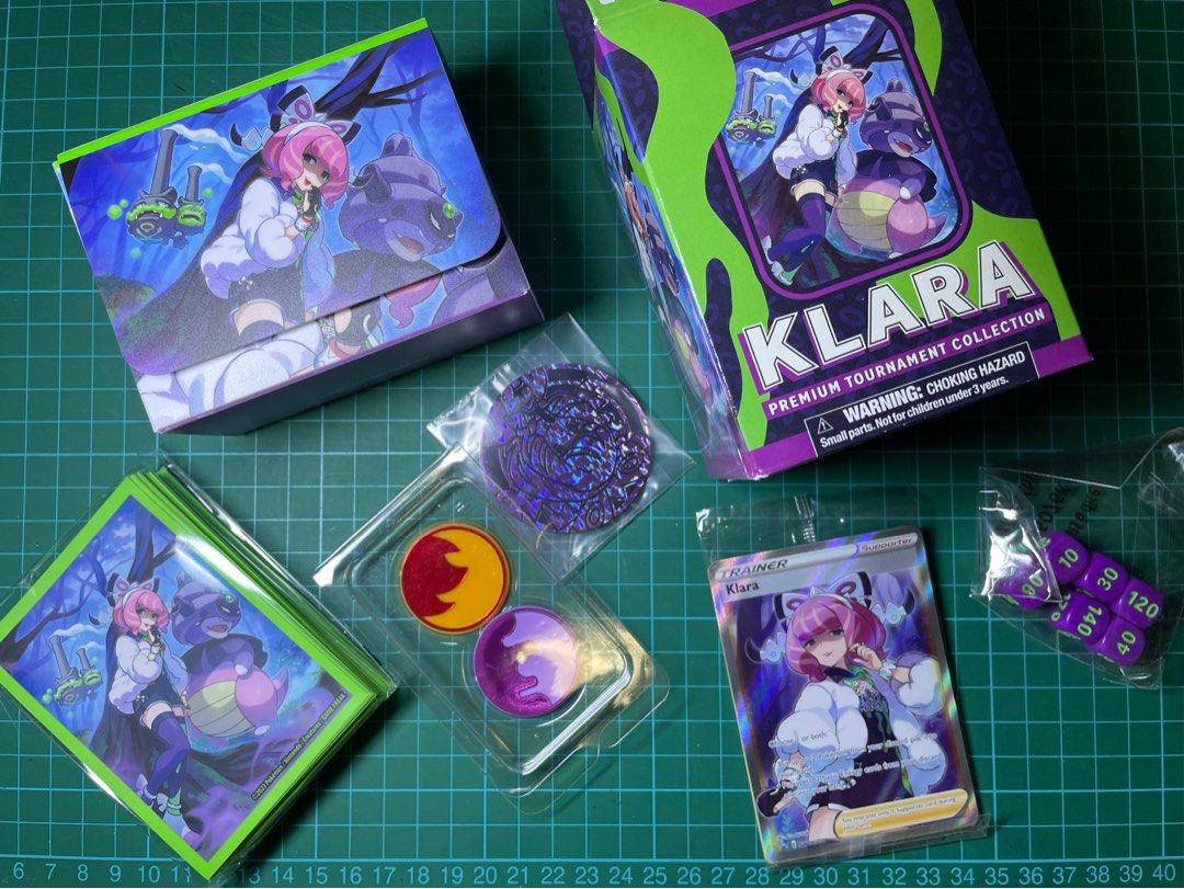 Pokmon TCG: Klara Premium Tournament Collection Accessories & Trainer card  (no booster packs), Hobbies & Toys, Toys & Games on Carousell