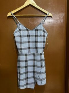 Popular Basics Striped Dress Blue Small
