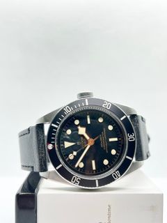 Pre Owned Tudor Black Bay Heritage 41 79230N Black Dial Automatic Steel Casing Leather