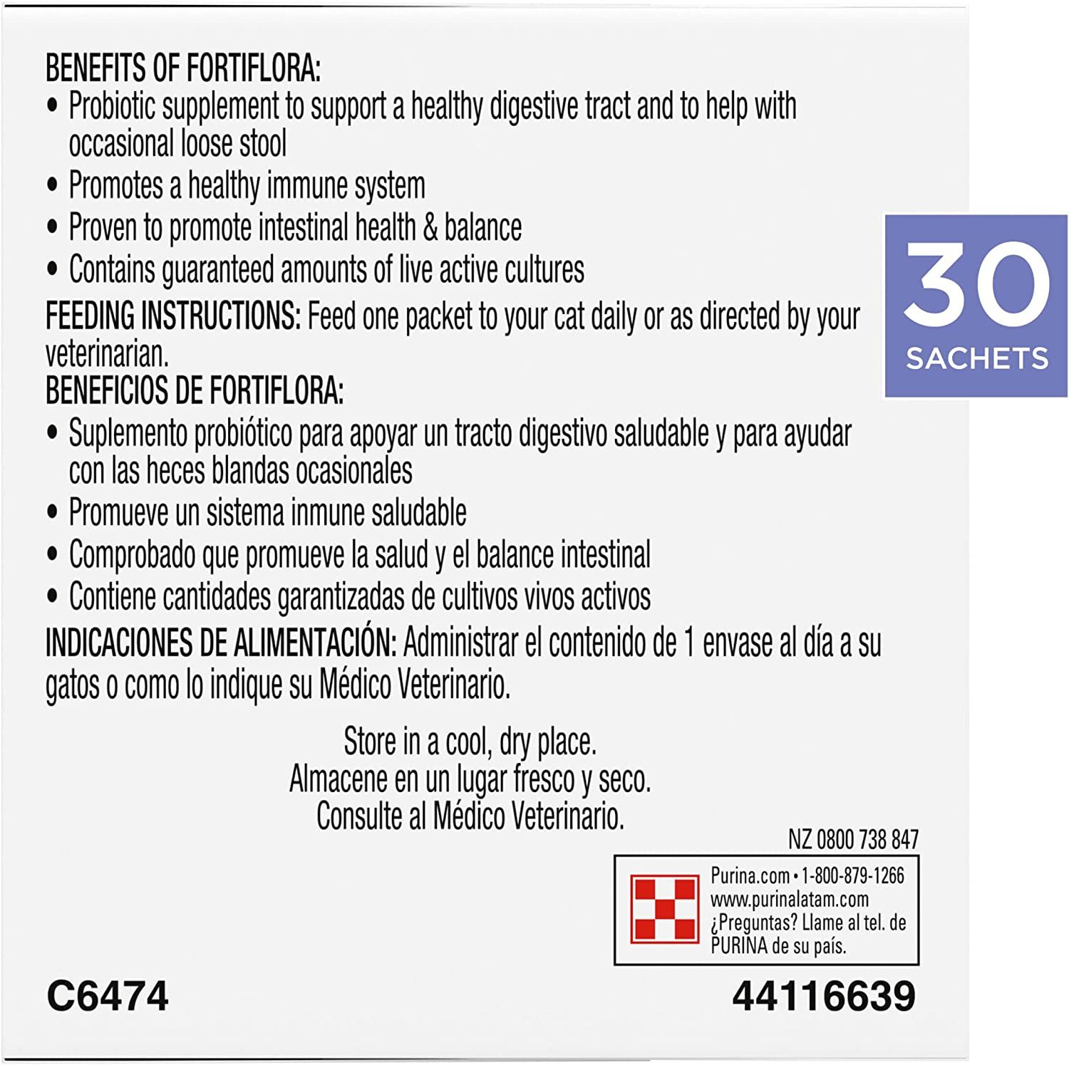 Purina FortiFlora Cat Probiotic Powder Supplement, Pro Plan Veterinary