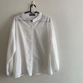 Queen shop 小花透膚襯衫