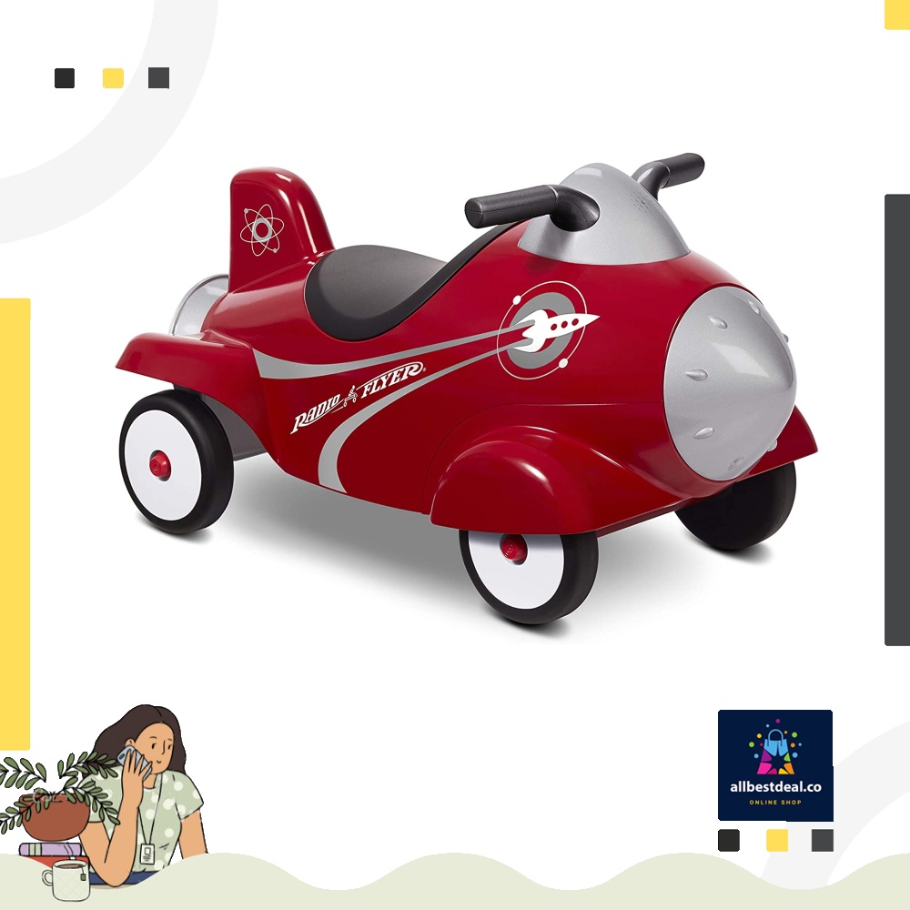 Radio Flyer Retro Rocket Ride On Red Ride On Toy Hobbies Toys