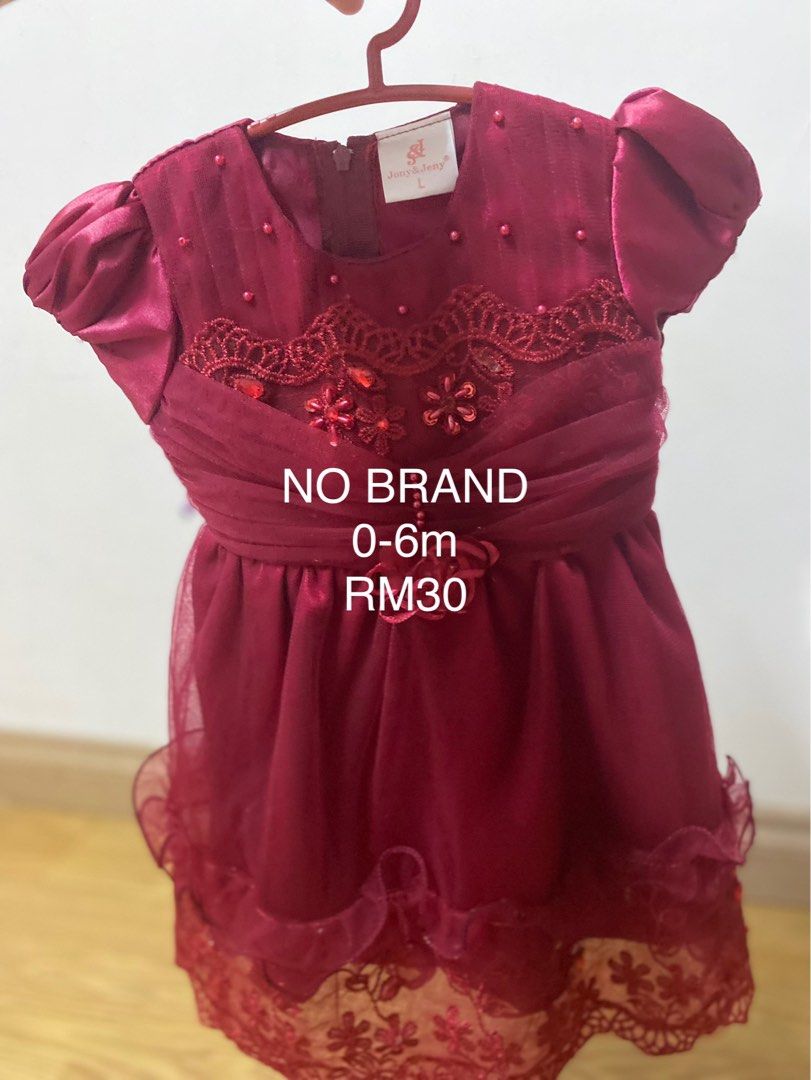 RED MAROON BABY DRESS