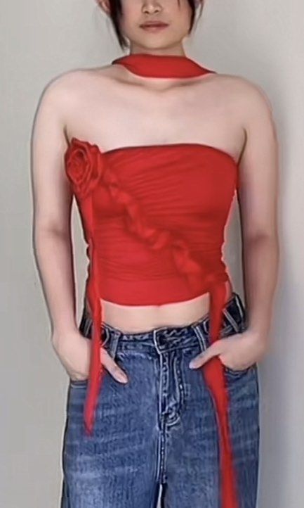 RED ROSE TOP on Carousell