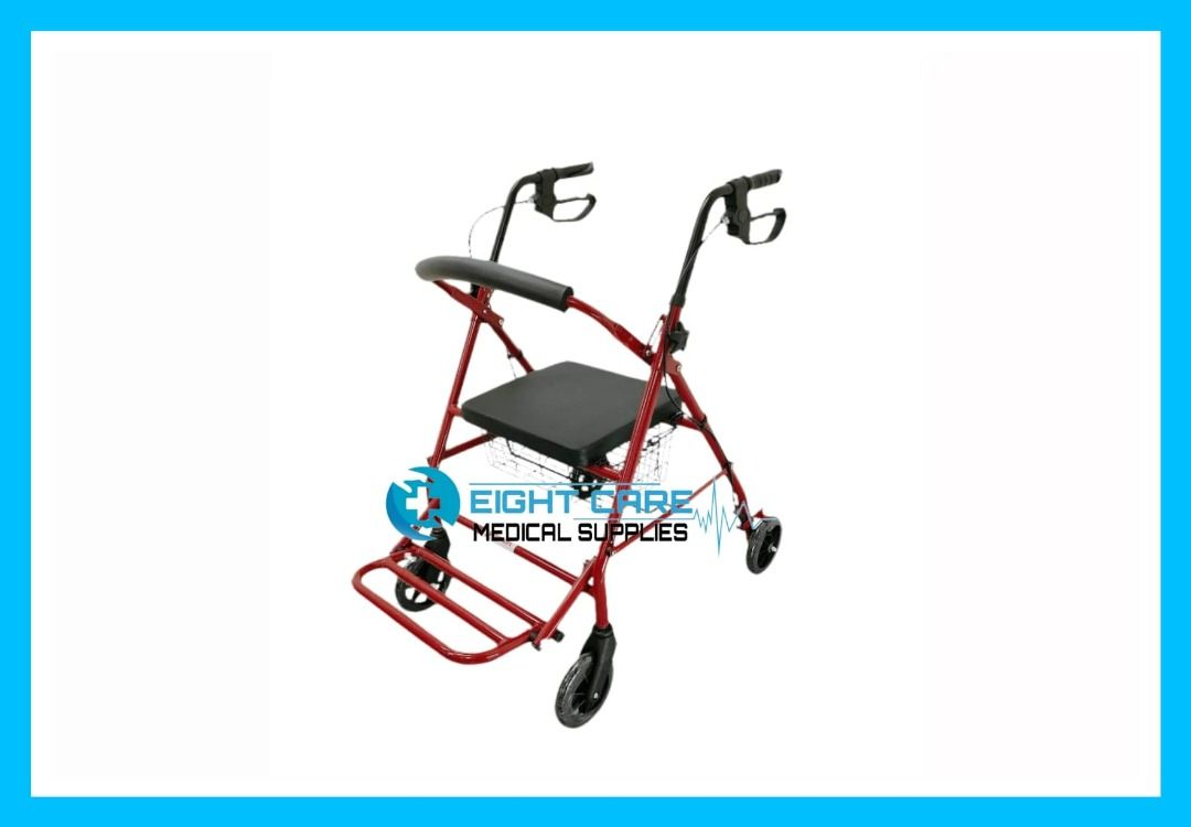 ROLLATOR WITH FOOT REST I ROLLATOR WALKER I ADJUSTABLE, Health
