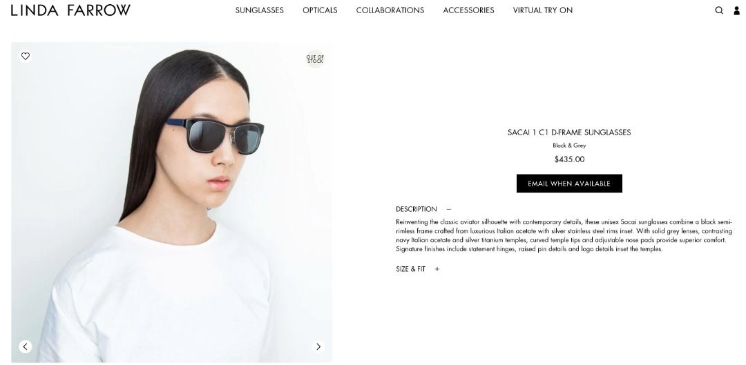 sacai サングラス LINDA FARROW The coolest collaboration of the season: sacai x Linda