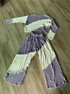 Sassh Lavender & white knit set