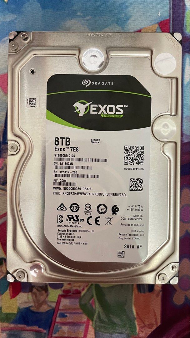 全新品seagate希捷EXOS企業碟7E8 8TB, 電腦及科技產品, 電腦周邊產品