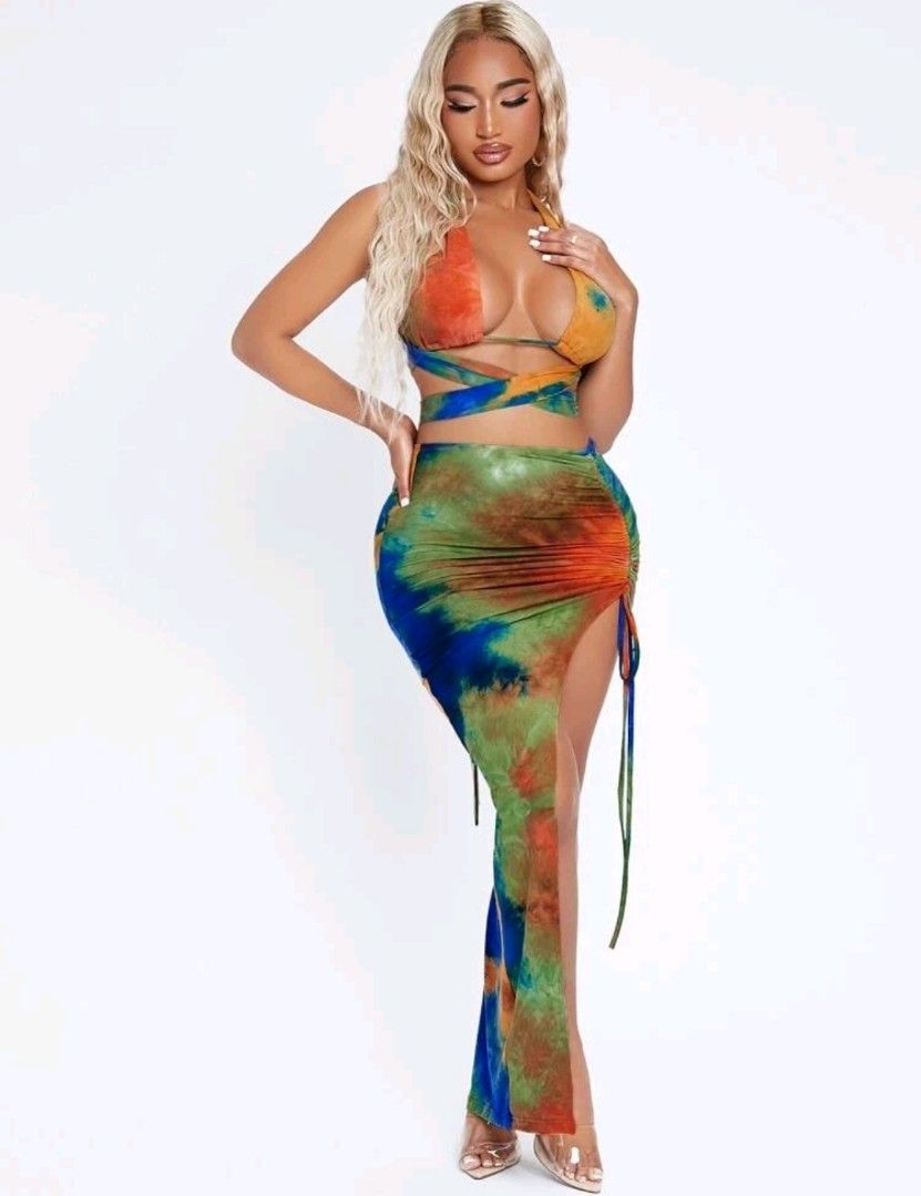 Shein tie dye coords with slit (Category: Sets or Coordinates) located in Quezon City. Submitted by stylefast (Listing ID 1235638027, Image 1). Description: rush sale 400.