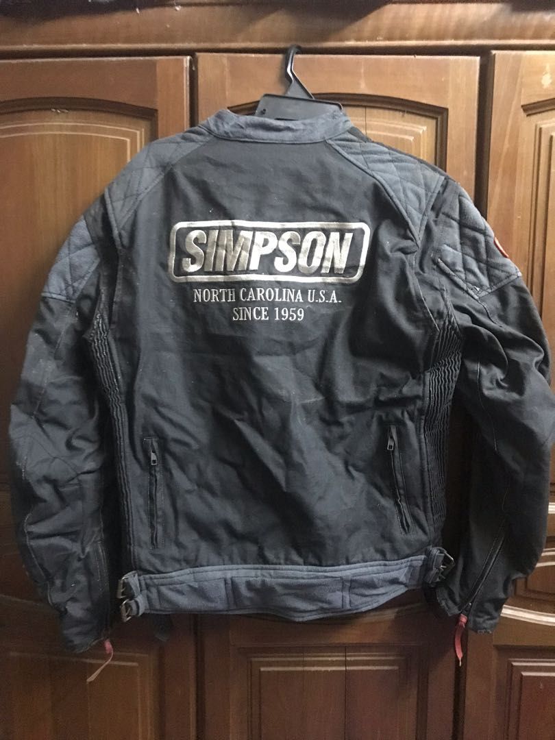Simpson Big logo motorcycle Jacket, Men's Fashion, Activewear on Carousell