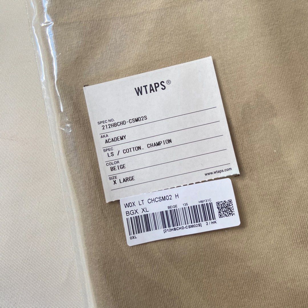 WTAPS ACADEMY LS COTTON CHAMPION BEIGE S-
