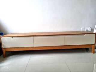 Solid Wood TV Console (light use)(nego)
