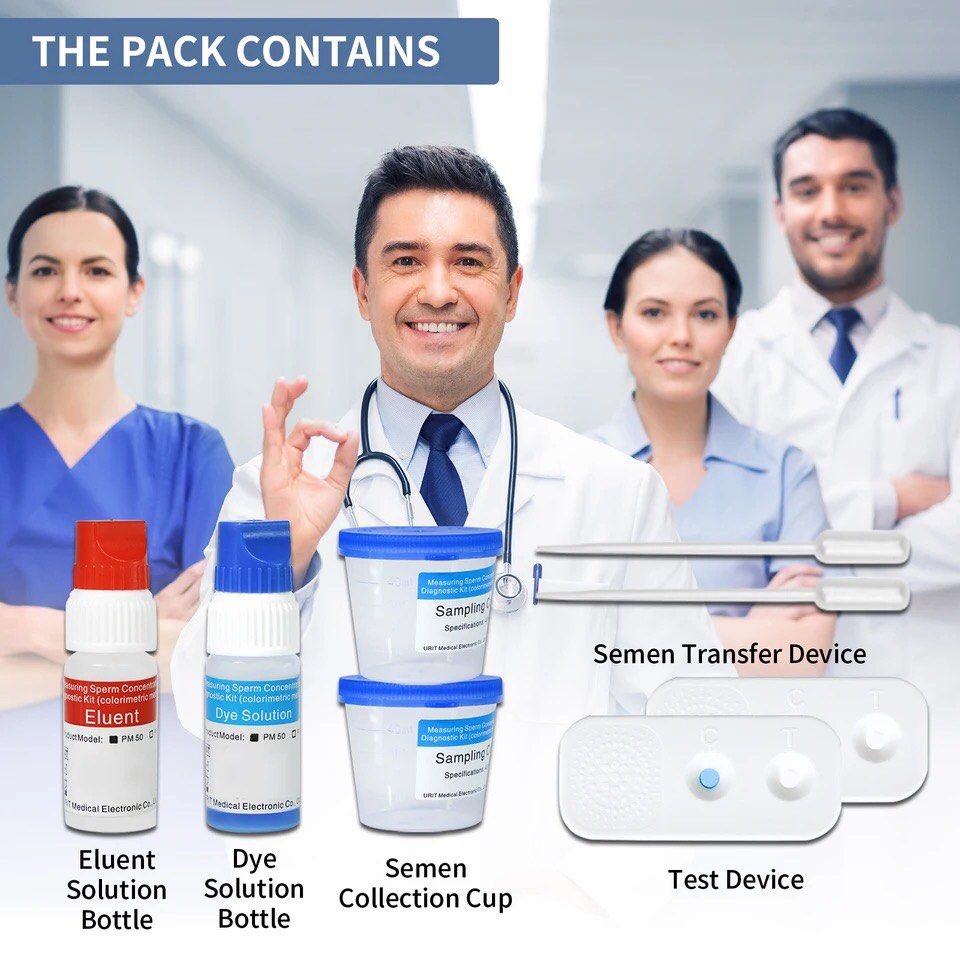 2 sets/box of Male Fertility Tests DIY Sperm Test Sperm Count Home