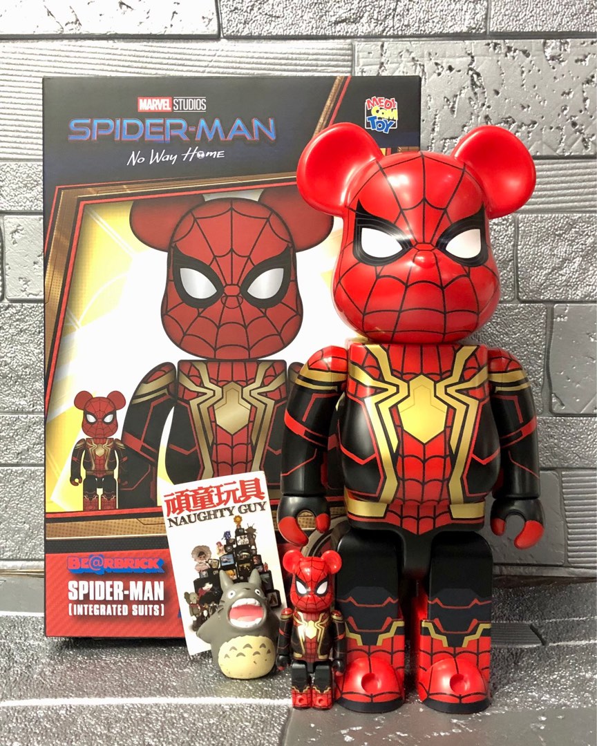 SPIDER MAN INTEGRATED SUIT BEARBRICK %+%, 興趣及遊戲, 玩具