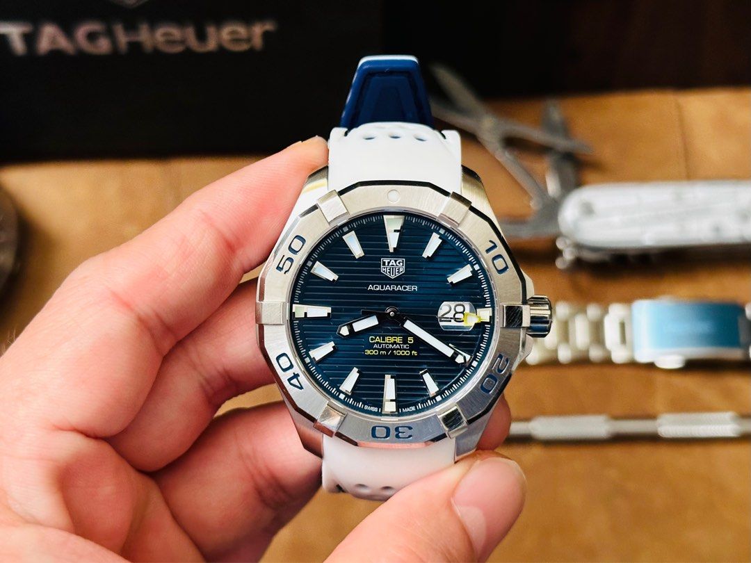 Tag heuer aquaracer discount calibre 5 blue dial