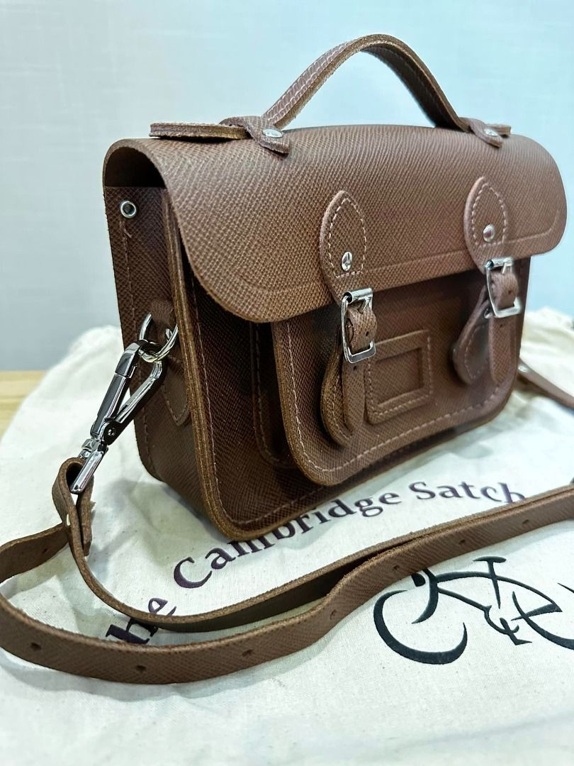 THE CAMBRIDGE SATCHEL CO. The Mini Satchel in Leather Vintage Saffiano Luxury Bags Wallets on Carousell