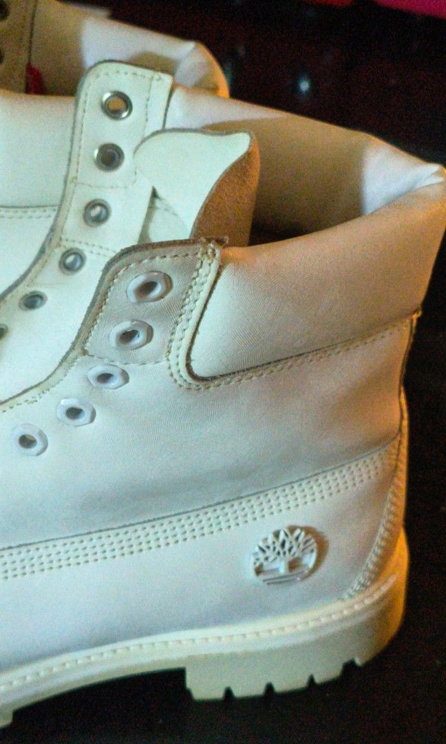Ghost white timberland boots on sale