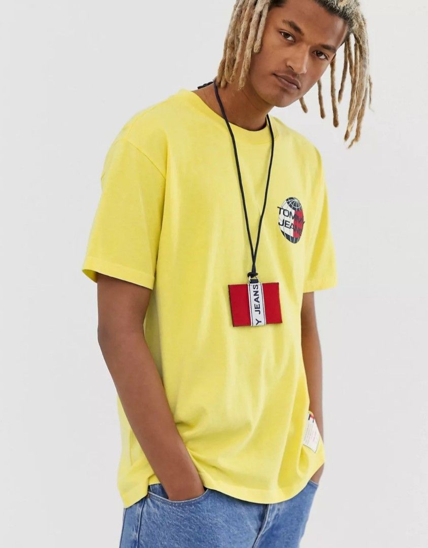 Tommy jeans top shirt yellow