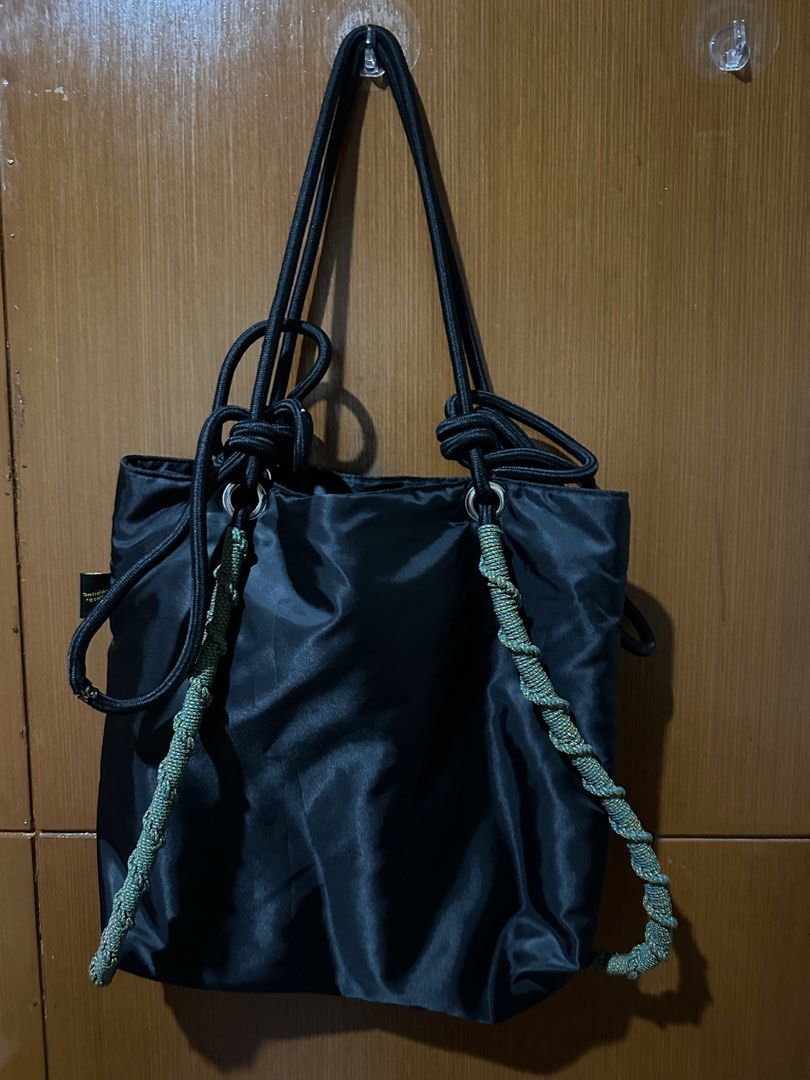 Tote Bag - black, Fesyen Wanita, Tas & Dompet di Carousell