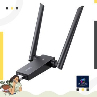 UGREEN USB WiFi Adapter for PC AC1300 Dual Band 5G/2.4G High Gain Dual Antennas USB 3.0 Wireless Dongle Plug&Play for Win 11/10 Supports Win XP/7/8/8.1 Linux 2.6.24~5.11 Mac OS 10.11~10.15(Intel Chip)