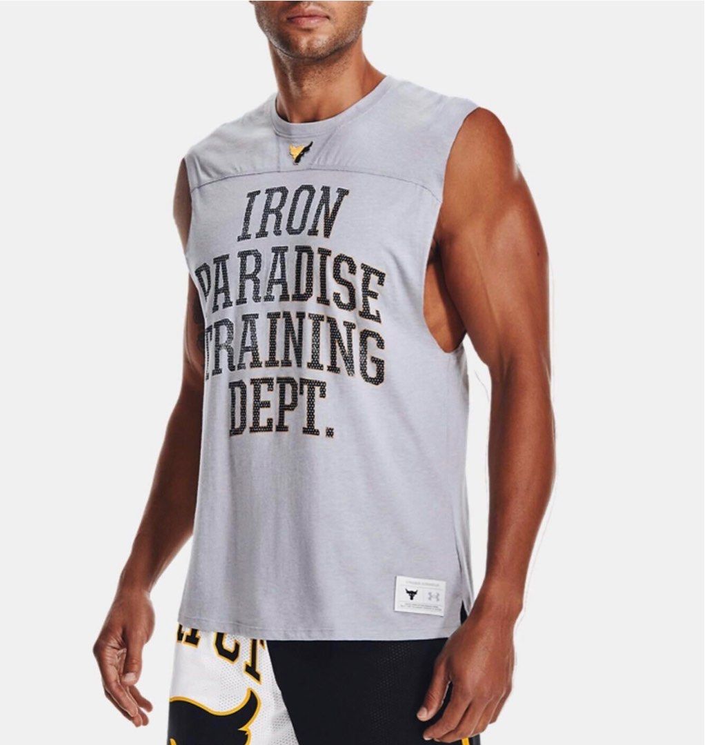 Tričko under armour project rock iron paradise ss Clearance