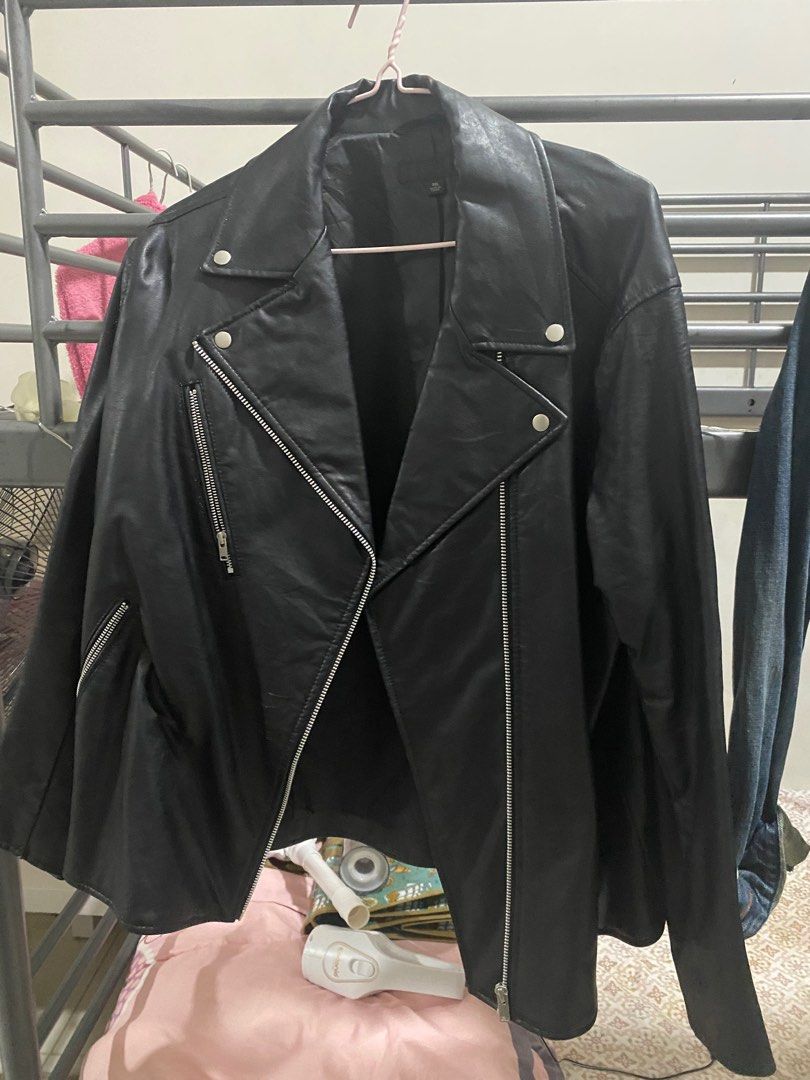 Uniqlo Women039s Faux Leather Jacket Lined in Brown Size XL  eBay