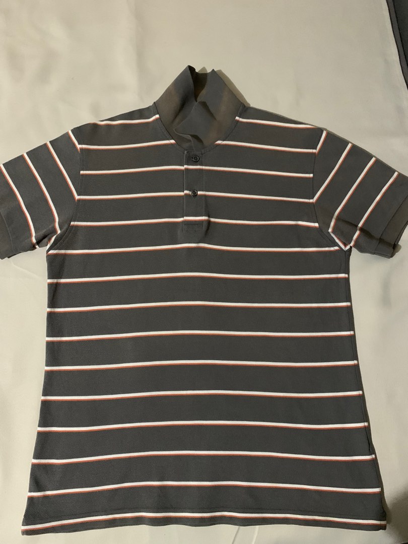 Uniqlo Stripes polo shirt on Carousell