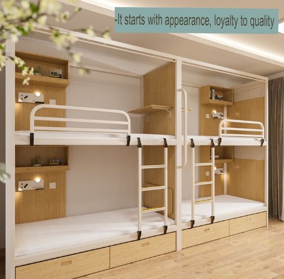 Upper and lower bunk iron frame bed bunk bed elevated bed student