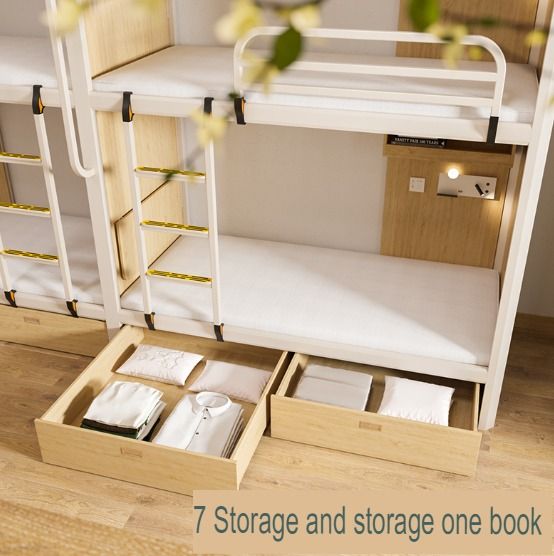 Upper and lower bunk iron frame bed bunk bed elevated bed student