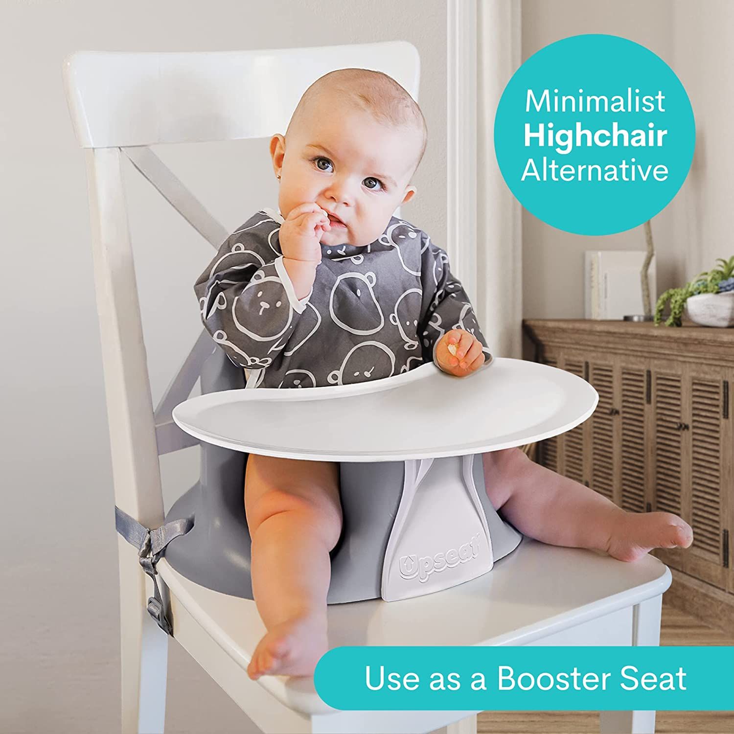 Upseat Baby Floor Seat Booster Chair for Sitting Up with Removable
