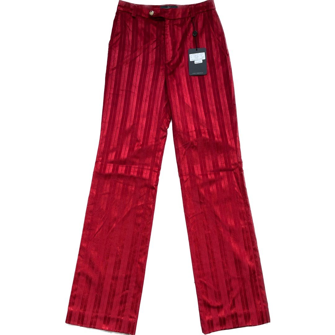 Red striped discount pajama pants