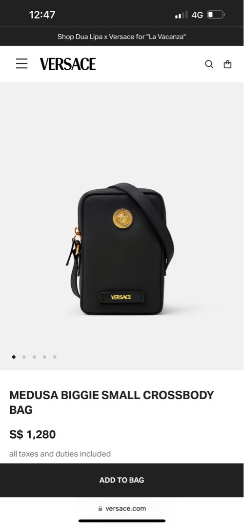 Versace small crossbody bag Unisex