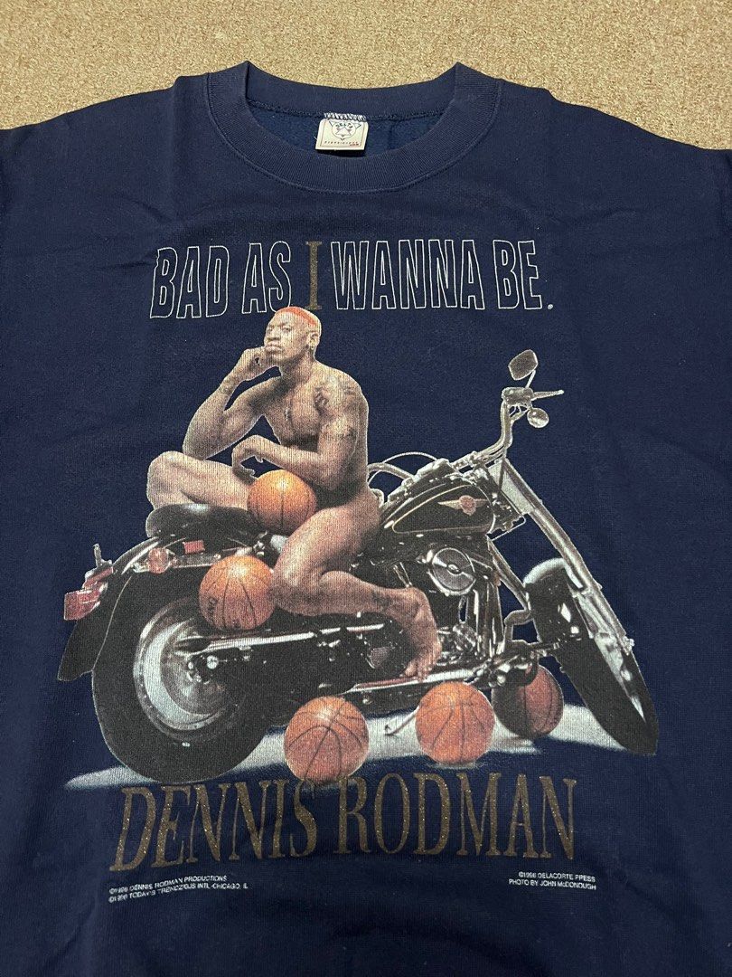 Vintage 90s Dennis Rodman Bad As I Wanna Be Sweatshirt Chicago ...