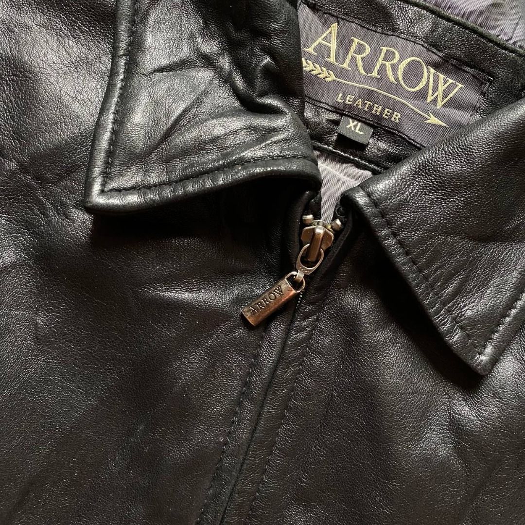 Vintage Arrow Leather Jacket on Carousell