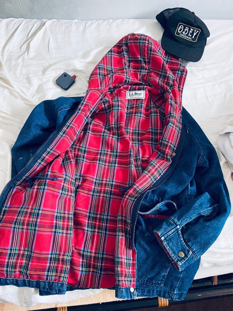 Ll bean shop flannel lined jacket